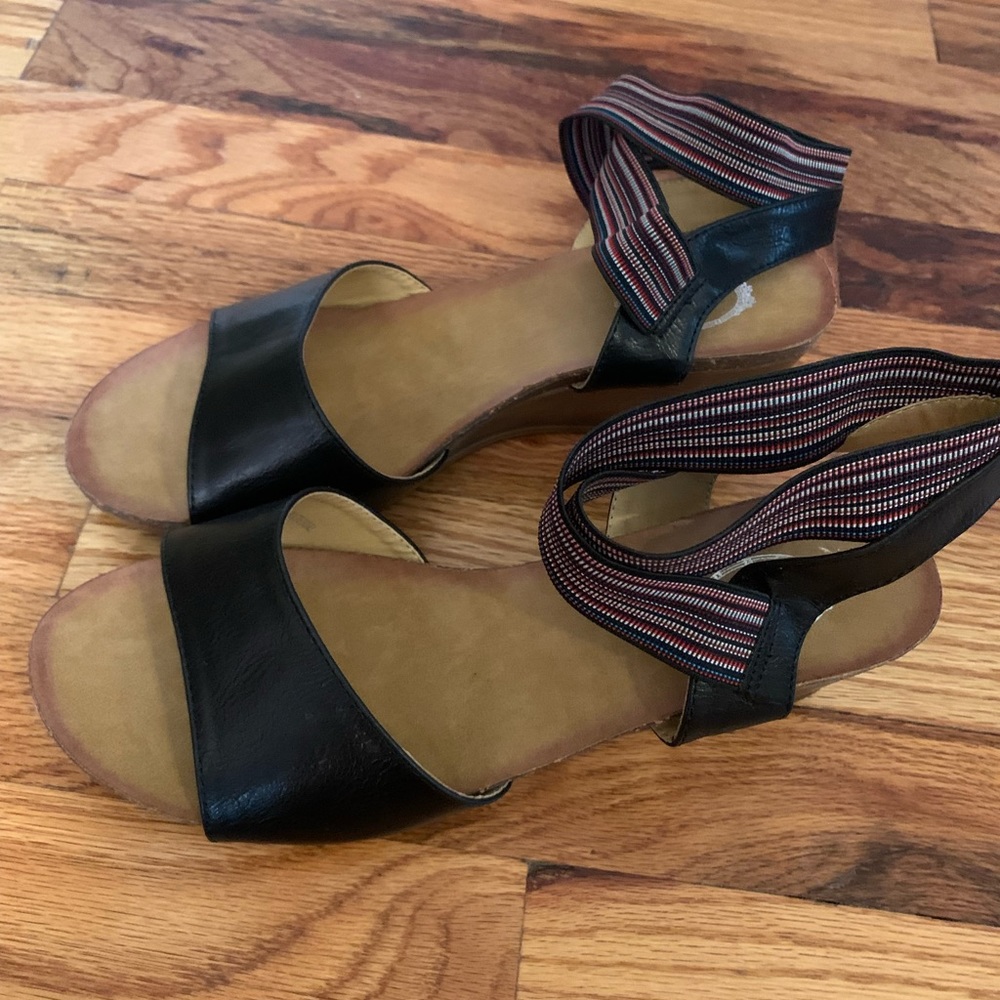 Wedge strappy sandals